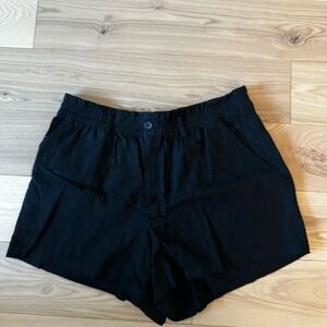 Hollister Black High Waist linen Women's Shorts